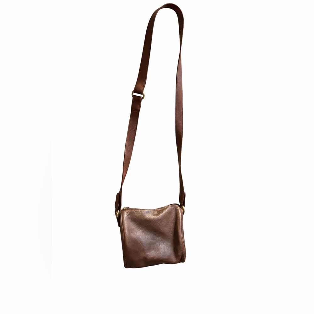Vintage Calvin Klein Brown Leather Crossbody Bag